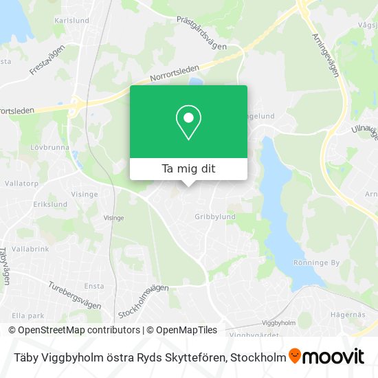 Täby Viggbyholm östra Ryds Skyttefören karta