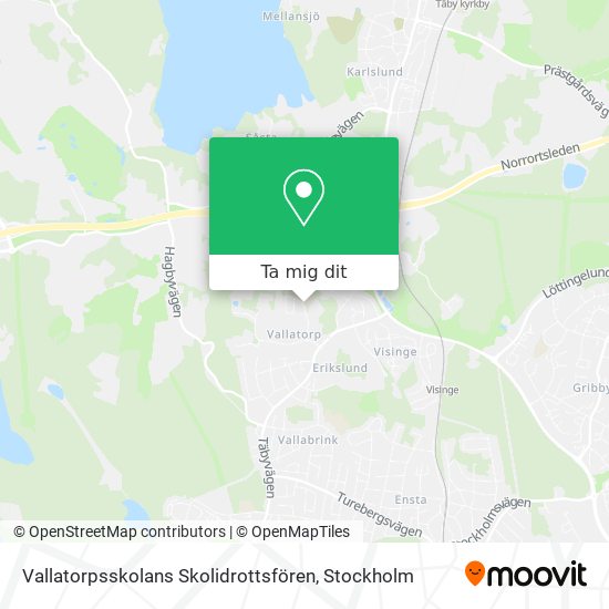 Vallatorpsskolans Skolidrottsfören karta