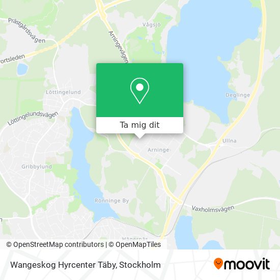 Wangeskog Hyrcenter Täby karta