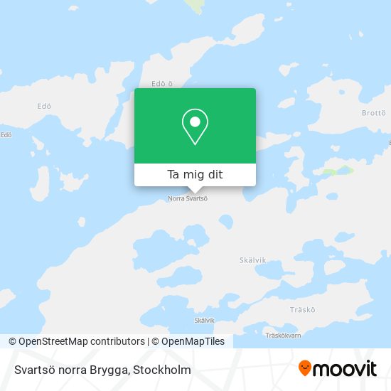 Svartsö norra Brygga karta