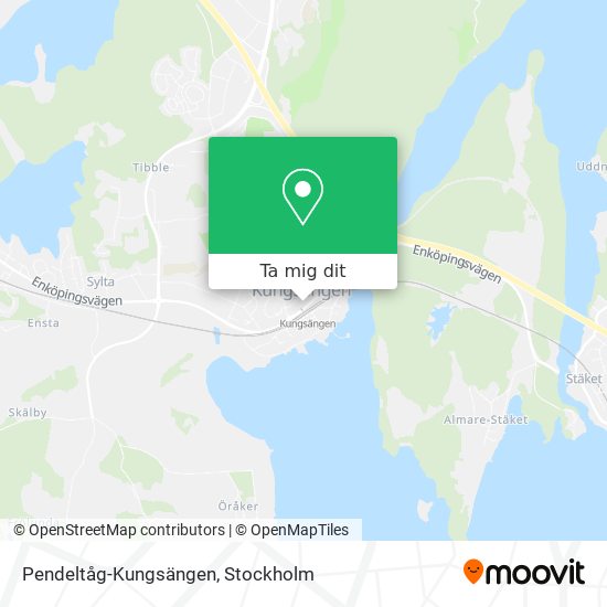 Pendeltåg-Kungsängen karta
