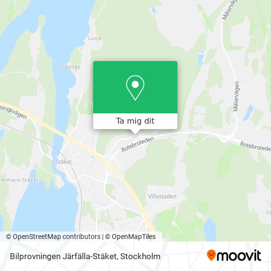 Bilprovningen Järfälla-Stäket karta