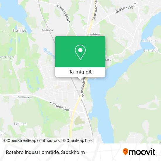 Rotebro industriområde karta