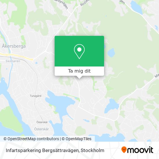 Infartsparkering Bergsättravägen karta