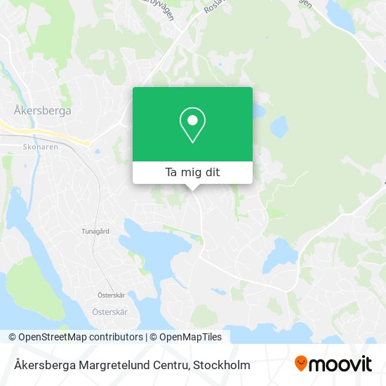 Åkersberga Margretelund Centru karta