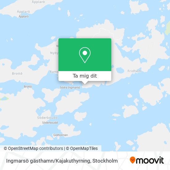 Ingmarsö gästhamn / Kajakuthyrning karta