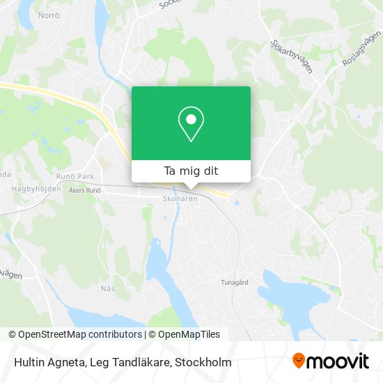 Hultin Agneta, Leg Tandläkare karta