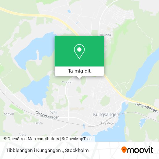 Tibbleängen i Kungängen . karta