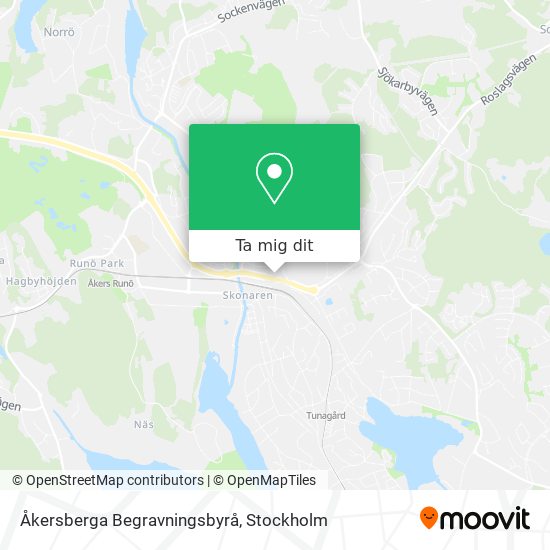 Åkersberga Begravningsbyrå karta