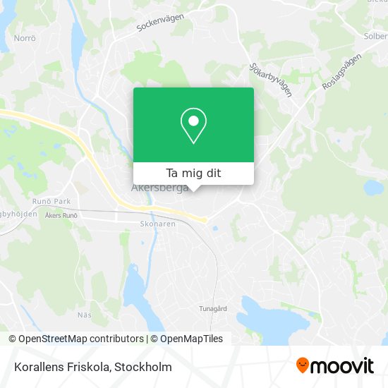 Korallens Friskola karta