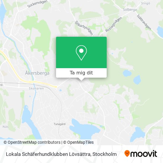 Lokala Schäferhundklubben Lövsättra karta