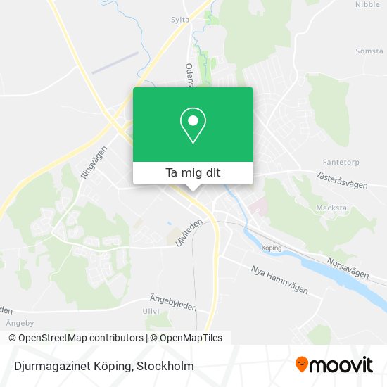 Djurmagazinet Köping karta