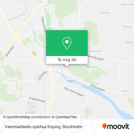 Västmanlands sjukhus Köping karta