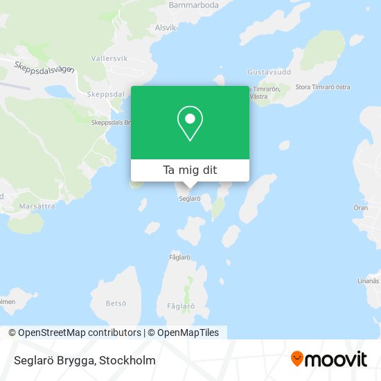 Seglarö Brygga karta