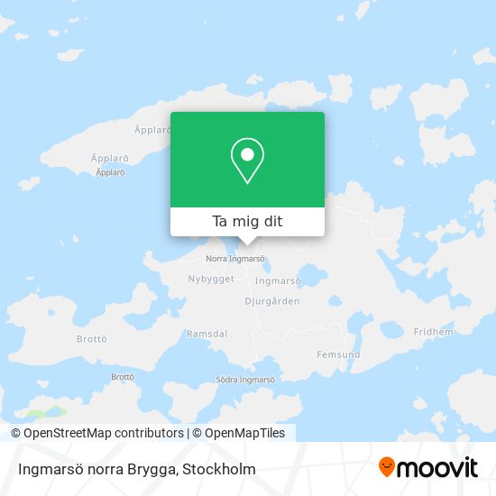 Ingmarsö norra Brygga karta