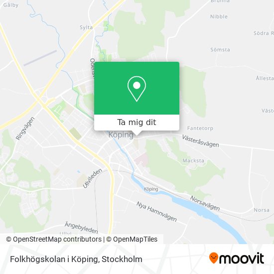Folkhögskolan i Köping karta