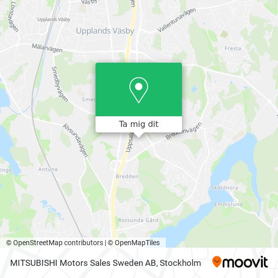 MITSUBISHI Motors Sales Sweden AB karta