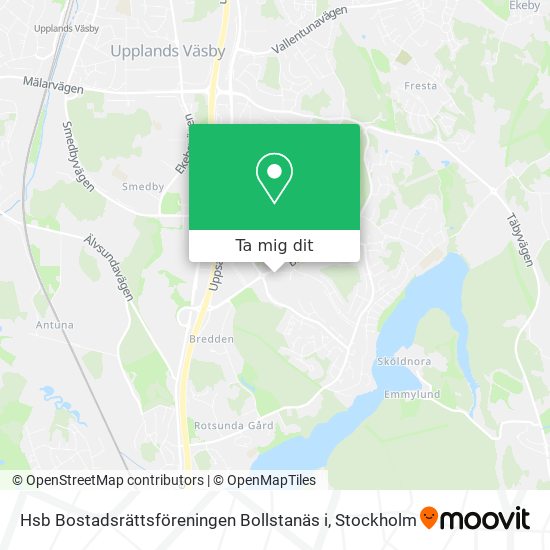 Hsb Bostadsrättsföreningen Bollstanäs i karta