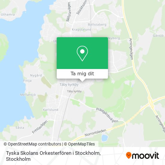 Tyska Skolans Orkesterfören i Stockholm karta