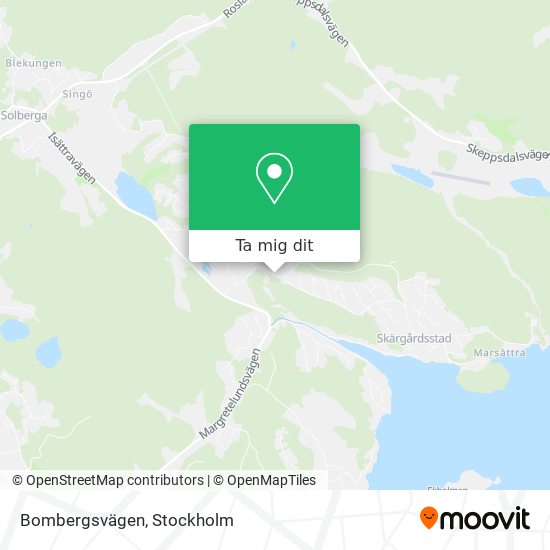 Bombergsvägen karta