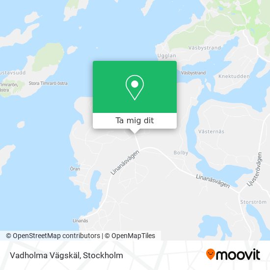 Vadholma Vägskäl karta