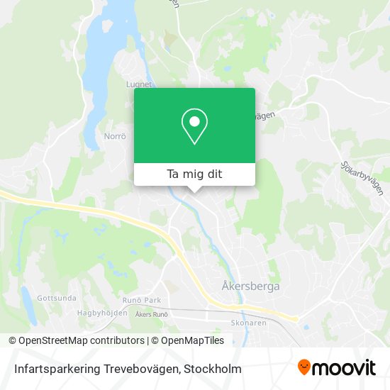 Infartsparkering Trevebovägen karta