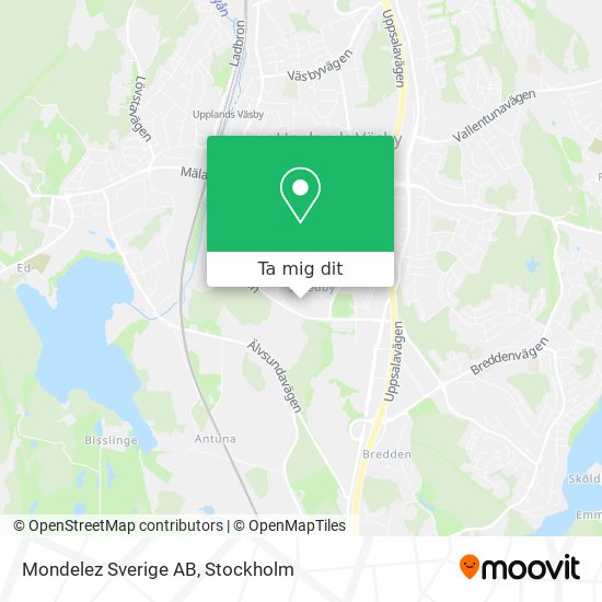 Mondelez Sverige AB karta