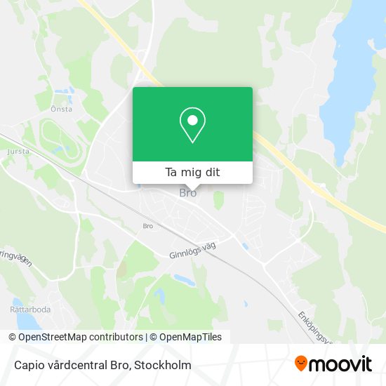 Capio vårdcentral Bro karta