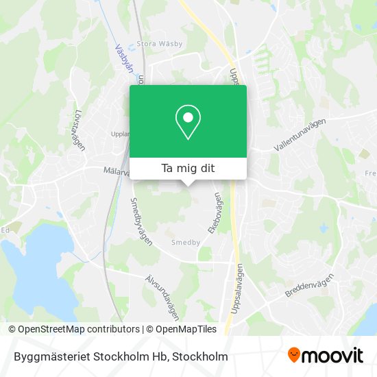 Byggmästeriet Stockholm Hb karta