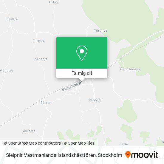 Sleipnir Västmanlands Islandshästfören karta