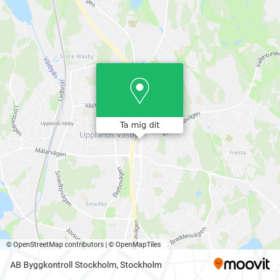 AB Byggkontroll Stockholm karta