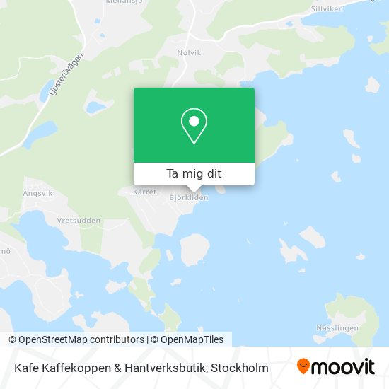 Kafe Kaffekoppen & Hantverksbutik karta