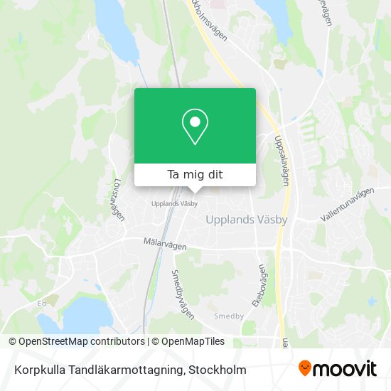 Korpkulla Tandläkarmottagning karta