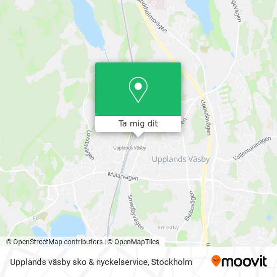 Upplands väsby sko & nyckelservice karta