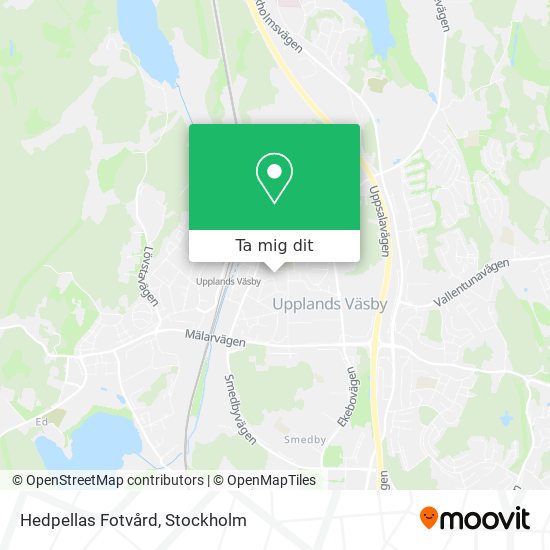 Hedpellas Fotvård karta