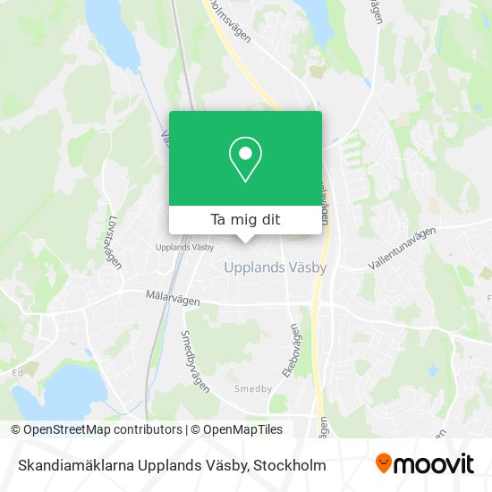 Skandiamäklarna Upplands Väsby karta