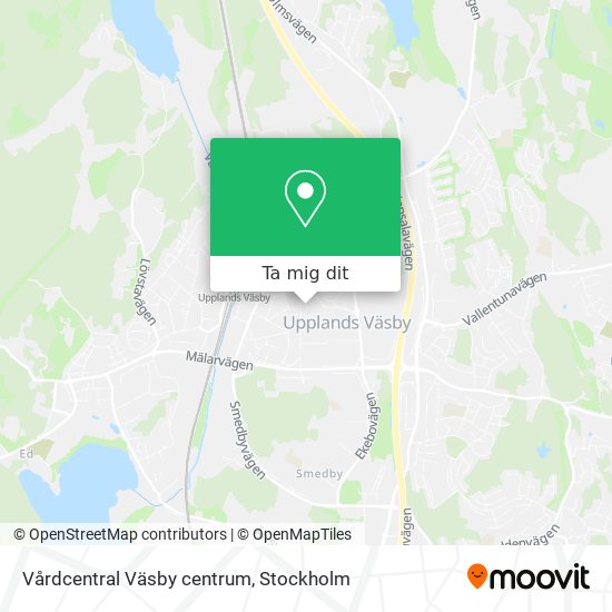 Vårdcentral Väsby centrum karta