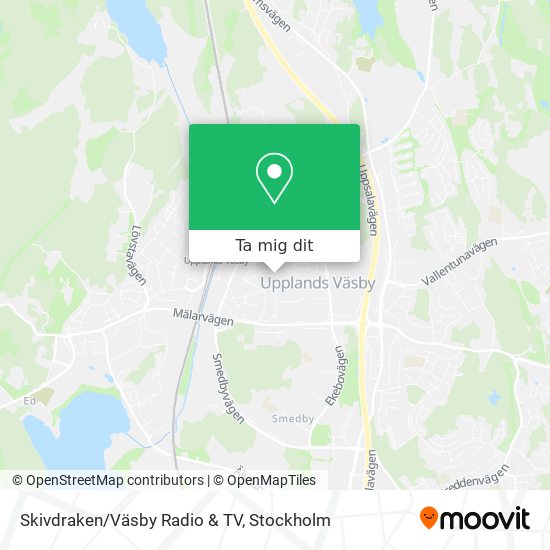 Skivdraken/Väsby Radio & TV karta