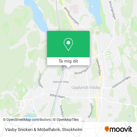 Väsby Snickeri & Möbelfabrik karta