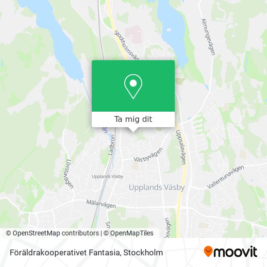 Föräldrakooperativet Fantasia karta