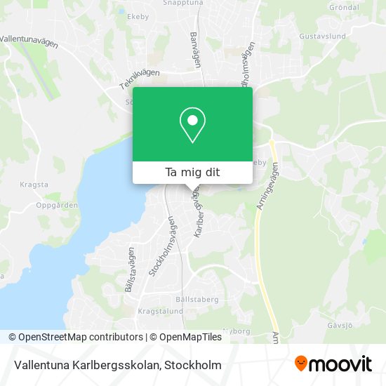 Vallentuna Karlbergsskolan karta