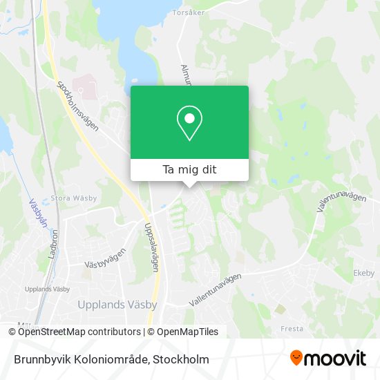 Brunnbyvik Koloniområde karta