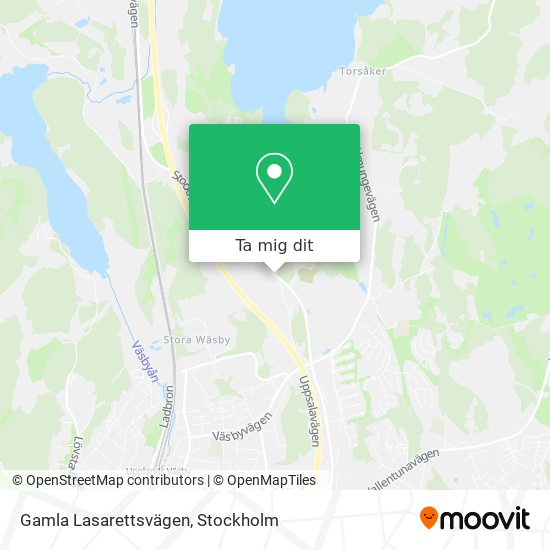 Gamla Lasarettsvägen karta