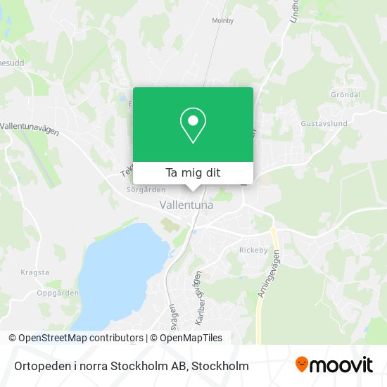 Ortopeden i norra Stockholm AB karta