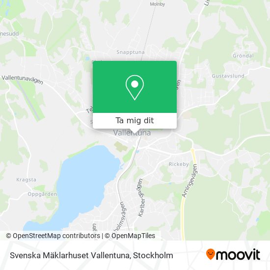 Svenska Mäklarhuset Vallentuna karta