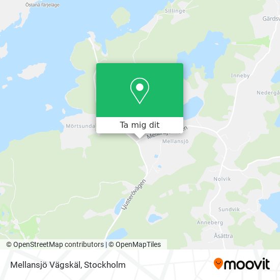 Mellansjö Vägskäl karta