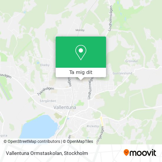 Vallentuna Ormstaskolan karta