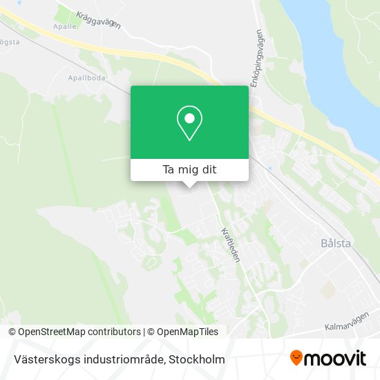 Västerskogs industriområde karta