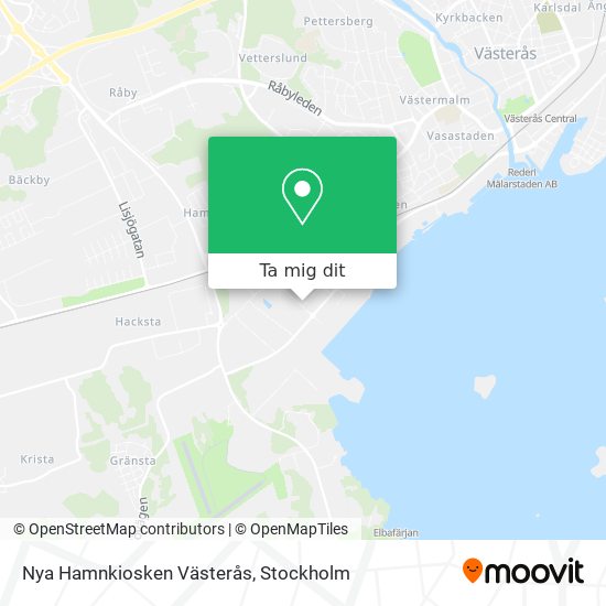 Nya Hamnkiosken Västerås karta