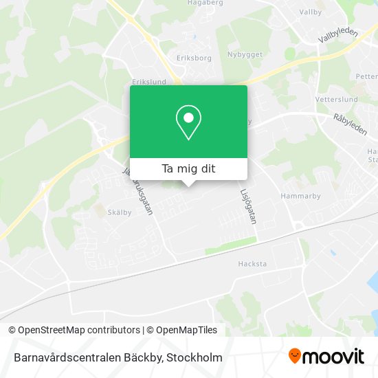 Barnavårdscentralen Bäckby karta